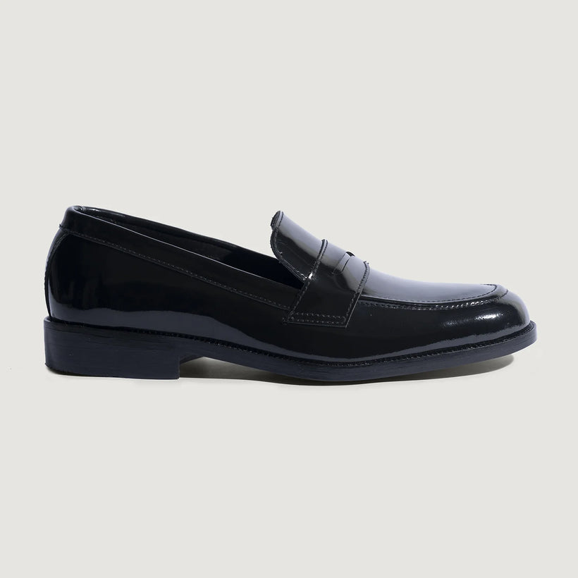 Baxton Zwart Patent Leather Loafers voor Heren