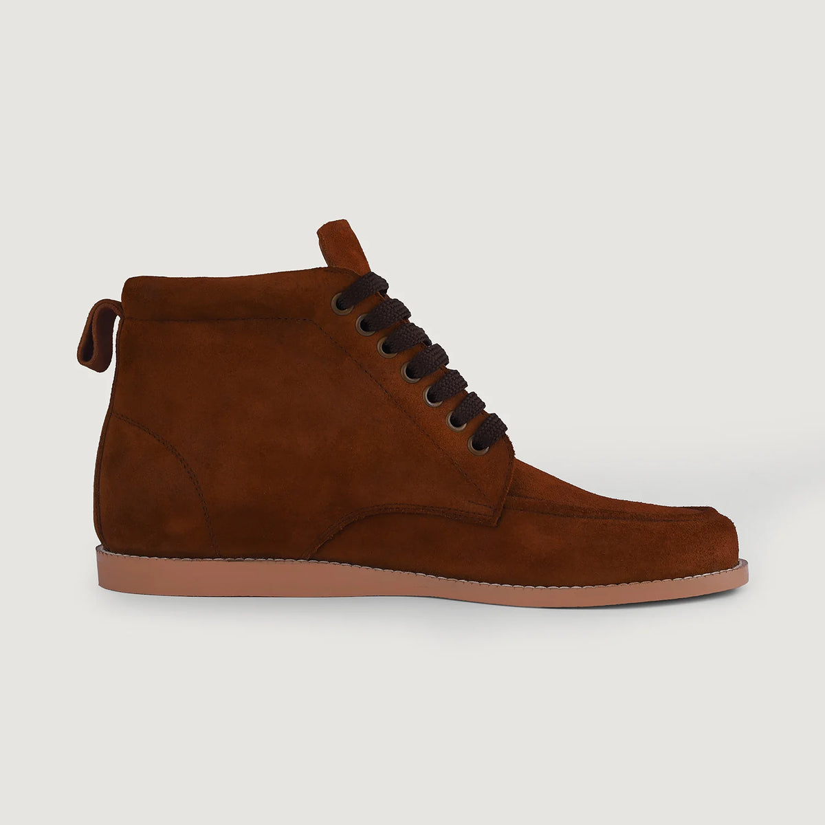 Brown Goatskin Suede Leather Boots - Goodyear-welt constructie & neusdetail