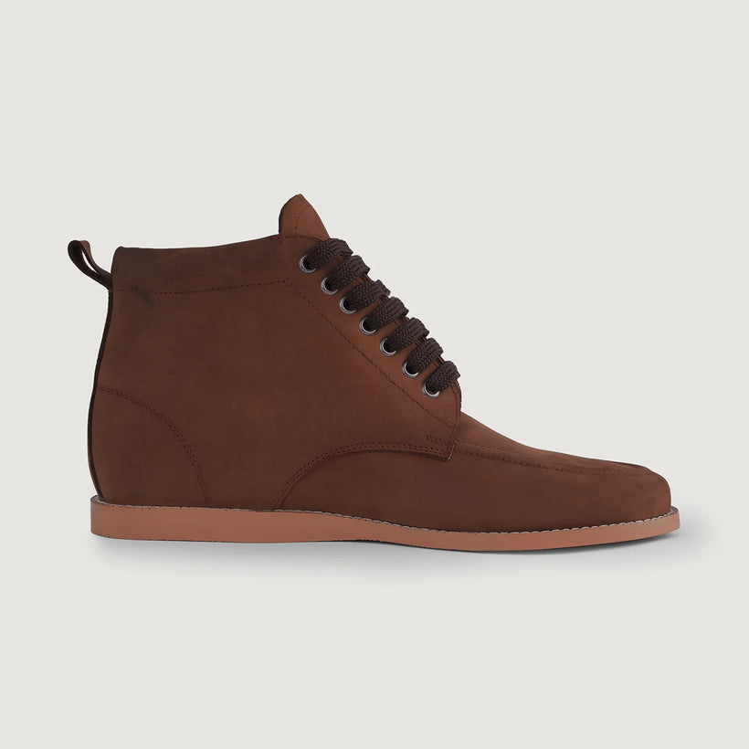 Bearman Moc Toe Pull-up Bruin Leather Boots voor Heren