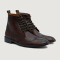 Duster Brogues Derby Bruin Burnished Leren laarzen - StudGuard voor Heren