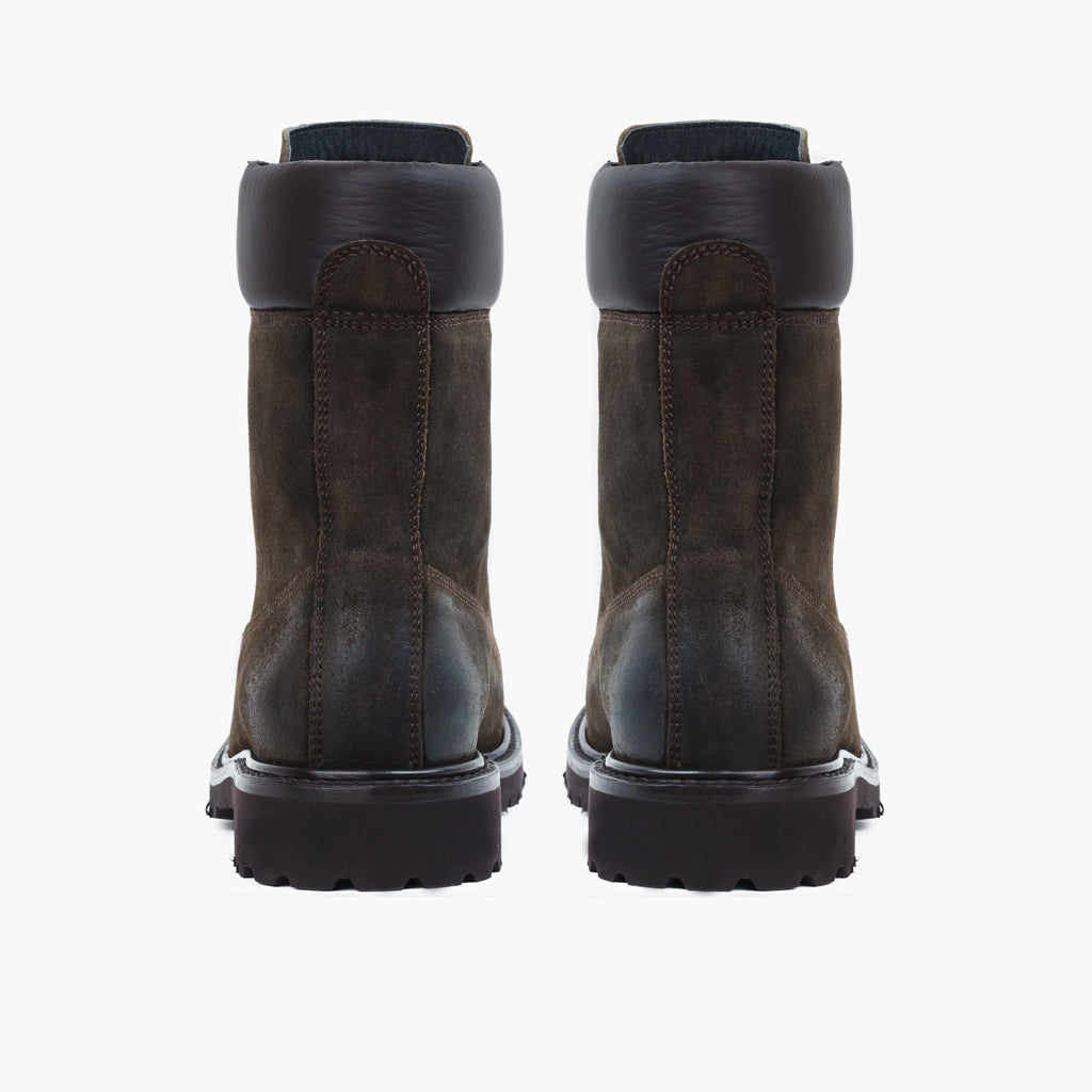 Explorer Dark Olive Suede Leren laarzen voor Heren - Versterkte hielkap & precisie dubbele stiksels