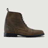 Burnt Copper Full-Grain leather Boots - Goodyear Welt Construction & Front Toe Box Detail