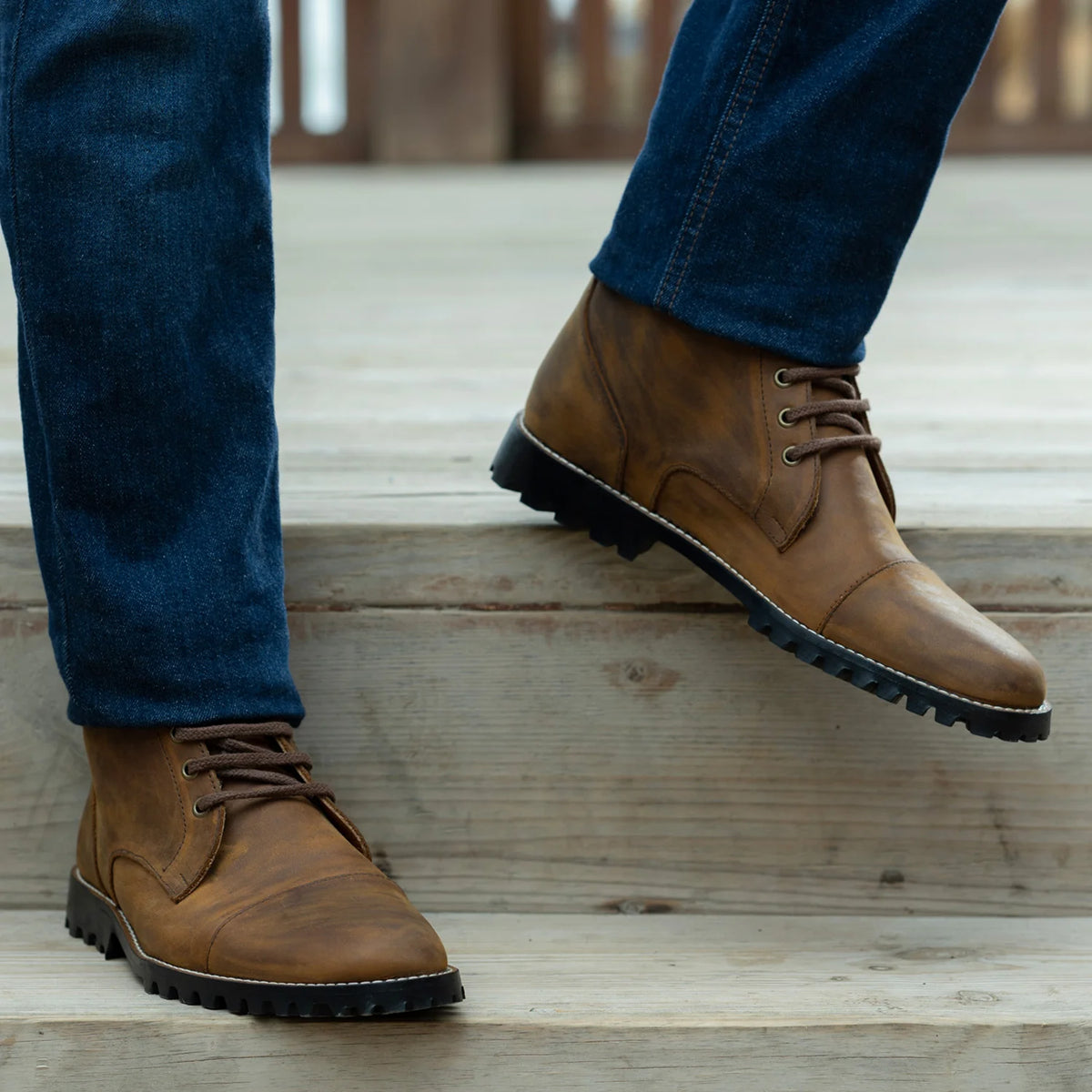 Orlaven Knight Derby Burnt Copper Pullup Leren laarzen - TerraGrip voor Heren footwear image 9