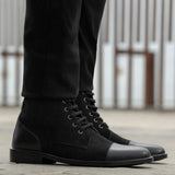 Styled On-Foot Perspective Demonstrating Ankle Fit & Silhouette on Model