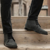Orlaven Knight Derby Matte Black Pullup Leather Boots - TerraGrip footwear image 9