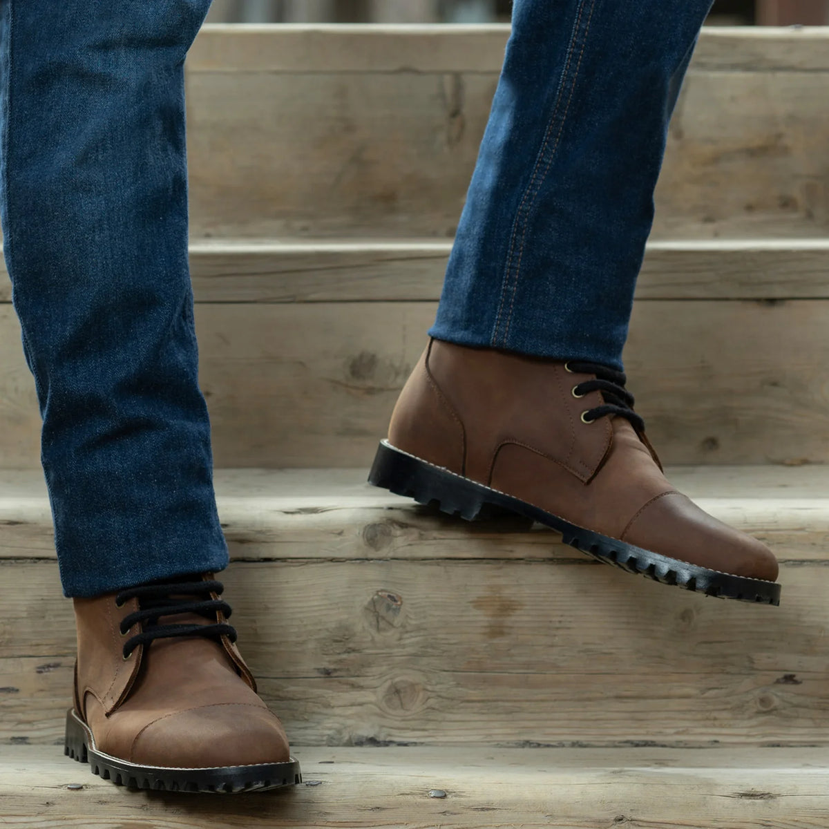 Orlaven Knight Derby Waxed Bruin Pullup Leren laarzen - TerraGrip voor Heren footwear image 10
