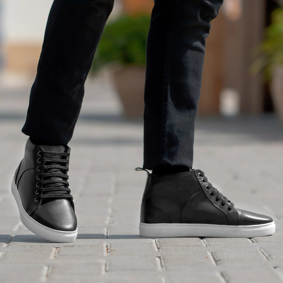 Orlaven Marty High Top Zwart Leren sneakers voor Heren footwear image 9