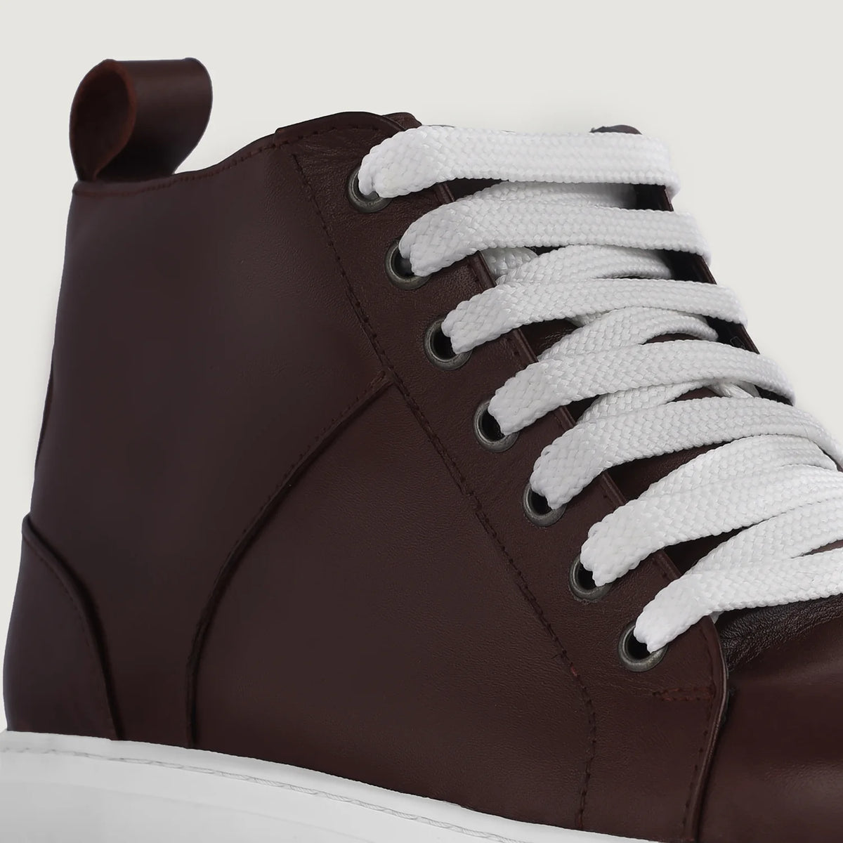 Orlaven Marty High Top Kastanjebruin Leren sneakers voor Heren footwear image 9