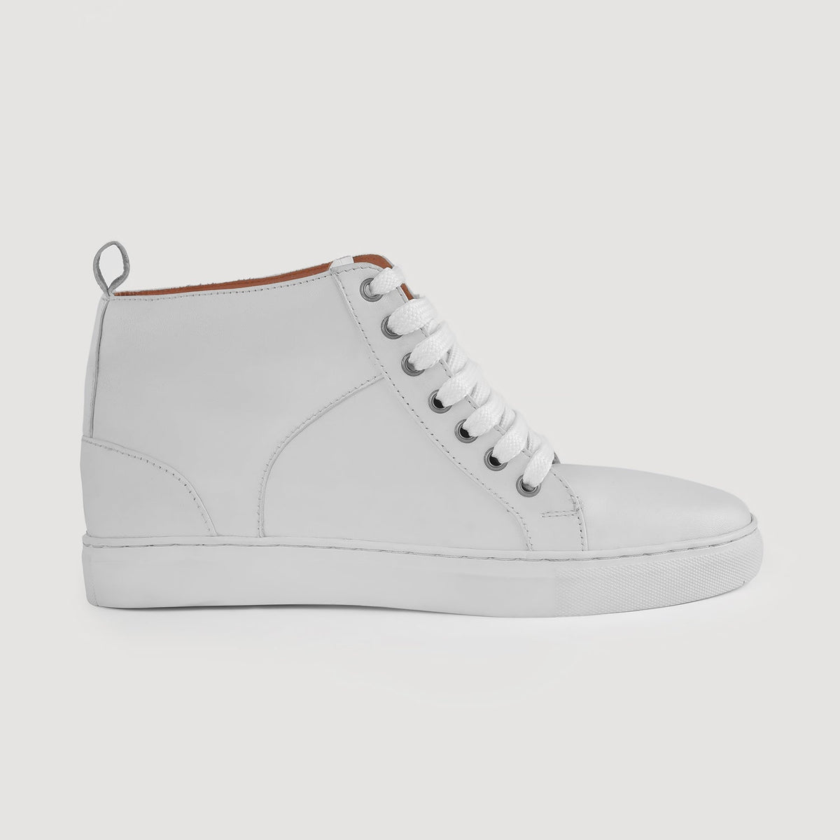 White Full-Grain leather Sneakers - Goodyear-welt constructie & neusdetail