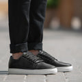 Murphy Low Top Zwart Leren sneakers voor Heren