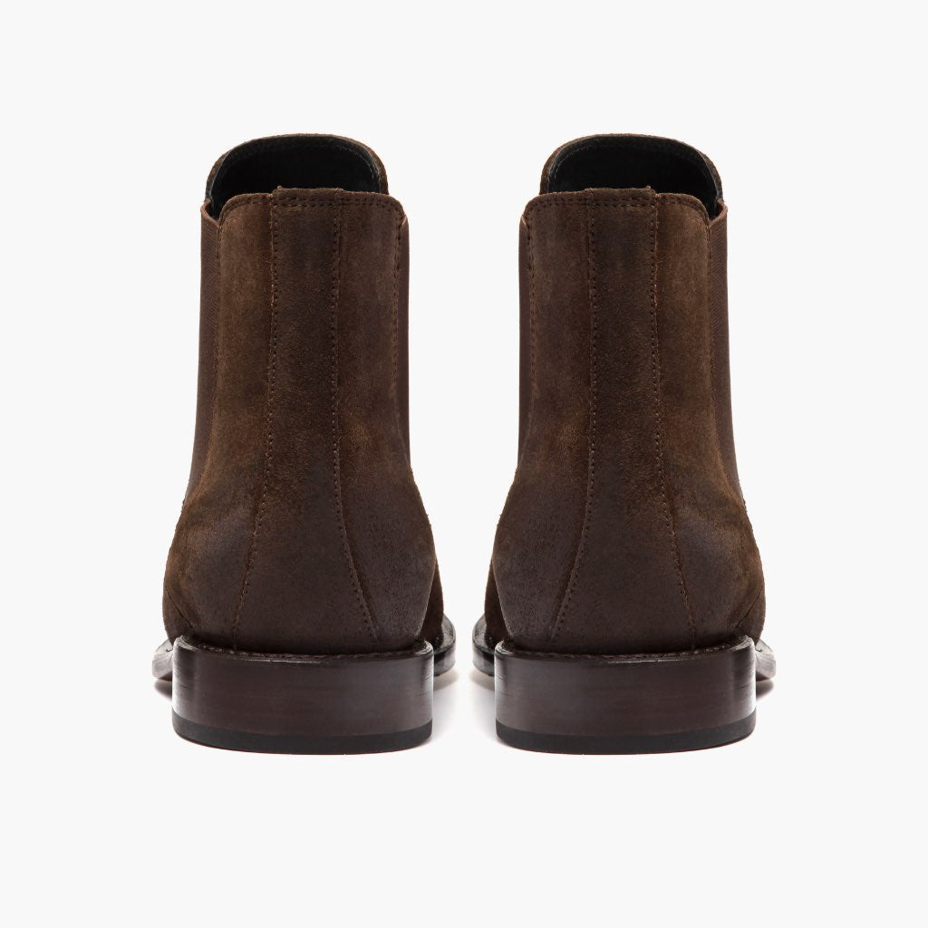 High-Traction Rubber Outsole & Lug Tread Pattern on Cavalier Dark Bruin Leren laarzen voor Heren