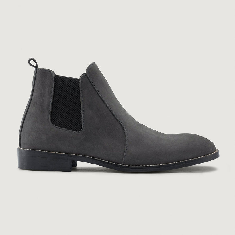 Clarkson Chelsea Grey Nubuck Leather Boots - StudGuard voor Heren
