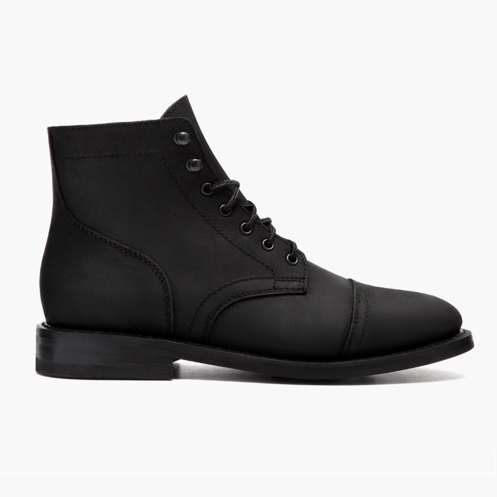 Black Full-Grain leather Boots - Goodyear-welt constructie & neusdetail
