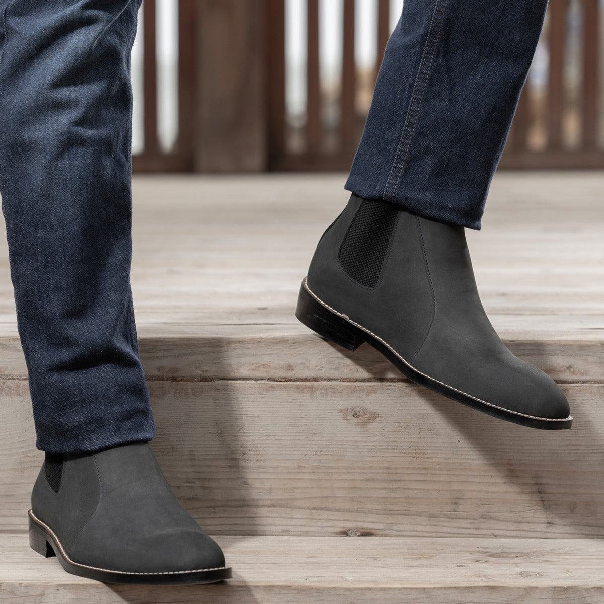 Orlaven Clarkson Chelsea Grey Nubuck Leren laarzen - StudGuard voor Heren footwear image 9