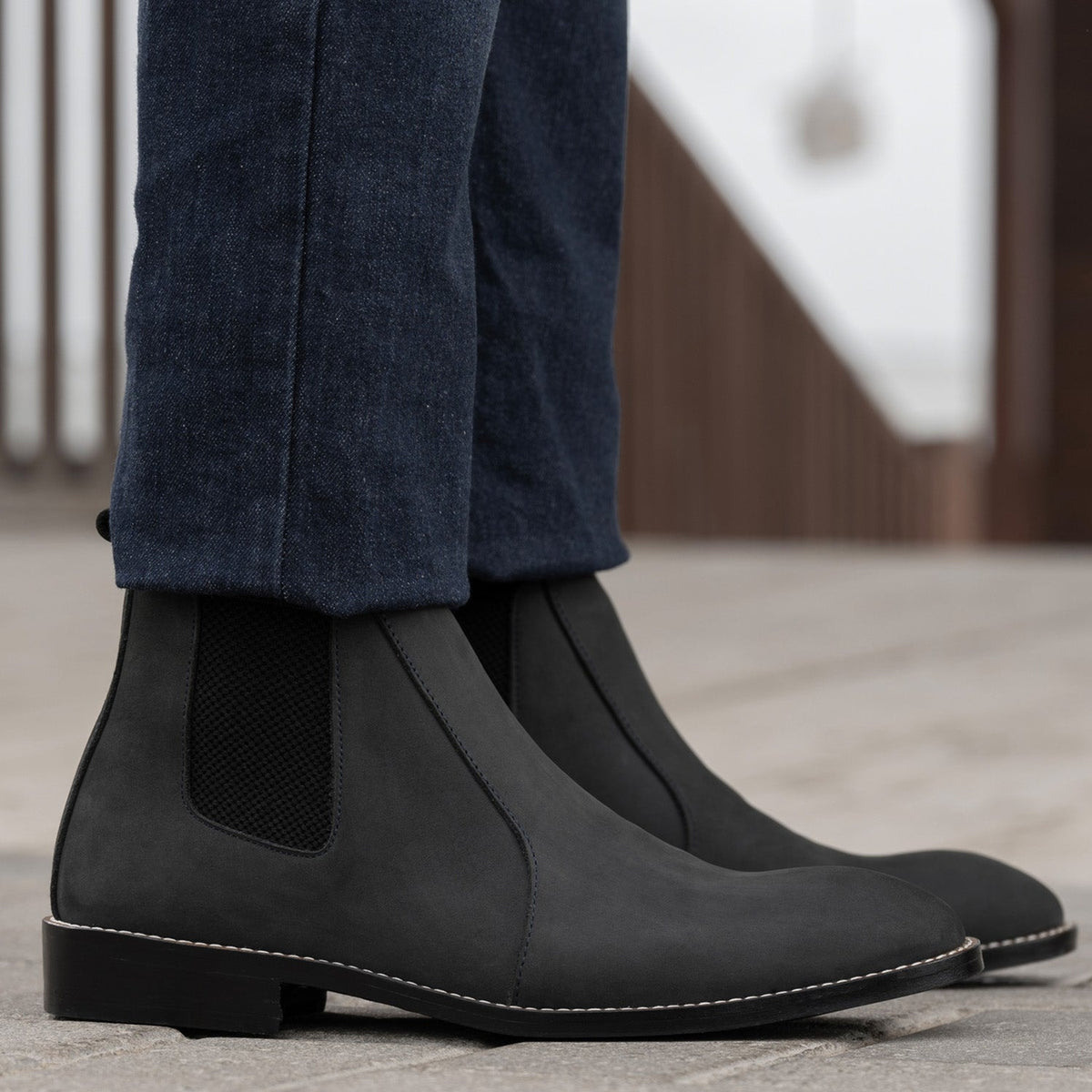 Orlaven Clarkson Chelsea Grey Nubuck Leren laarzen - StudGuard voor Heren footwear image 10