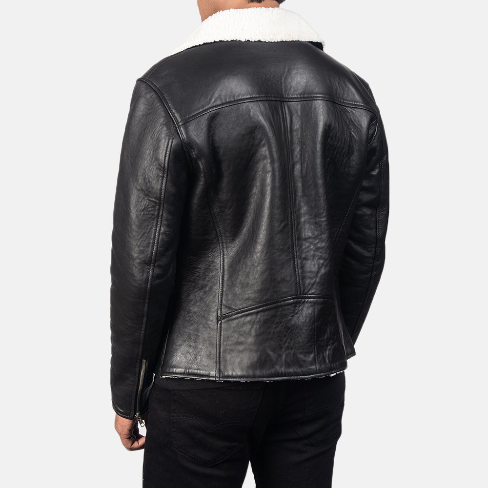 Authentic Sheepskin Leather with Semi-aniline Finish Grain Texture & Heavy-Duty Seam Stitching Detail