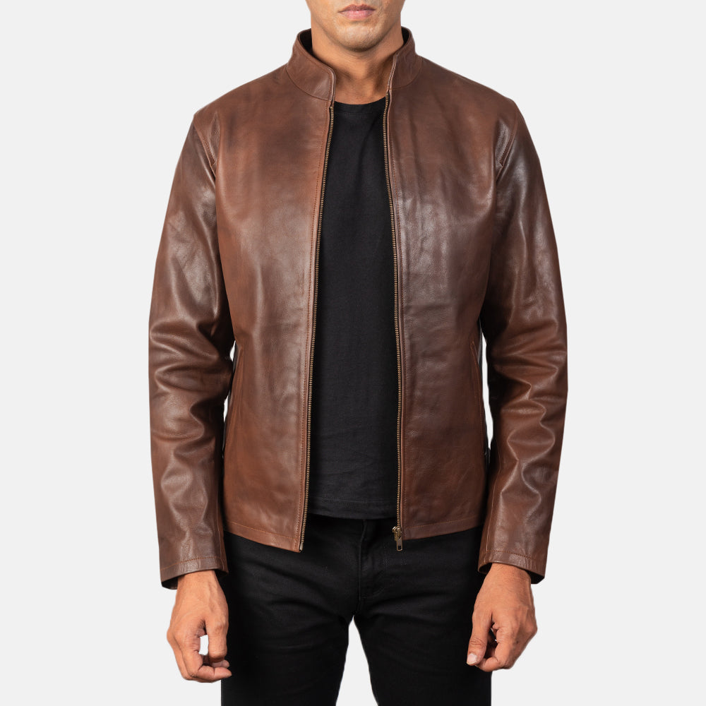 Alex Leren Bikerjack voor Heren – alternate product view 1
