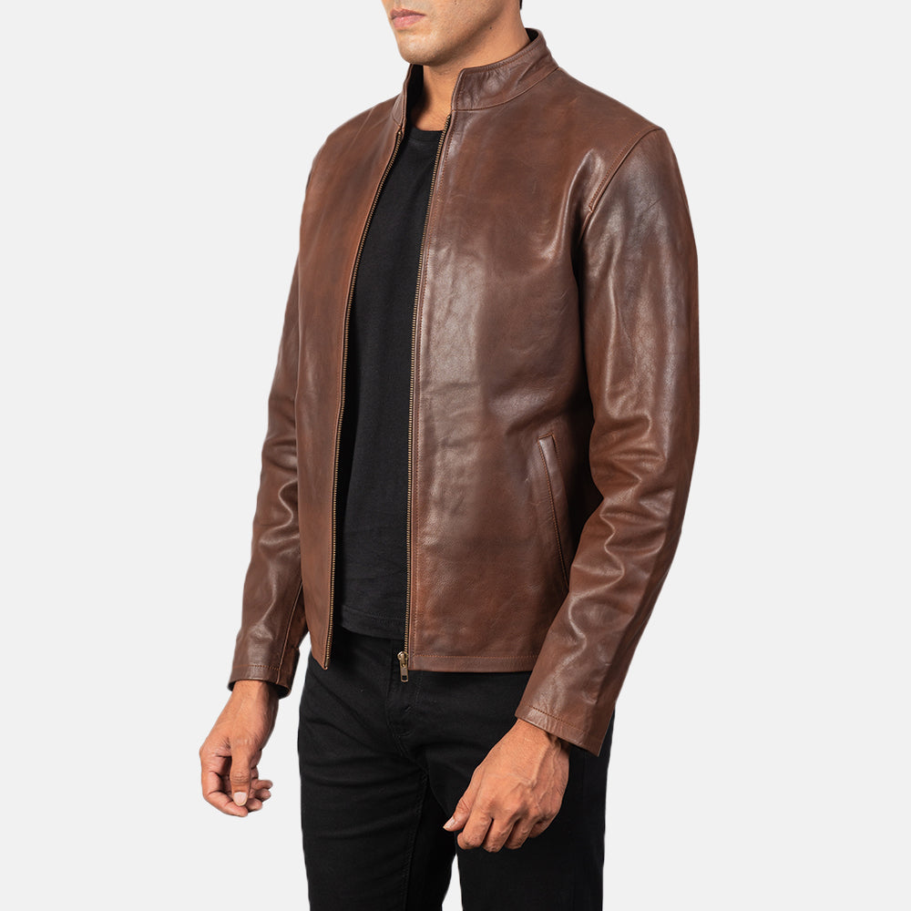 Alex Leren Bikerjack voor Heren – alternate product view 2
