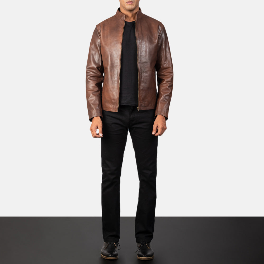 Alex Leren Bikerjack voor Heren – alternate product view 3