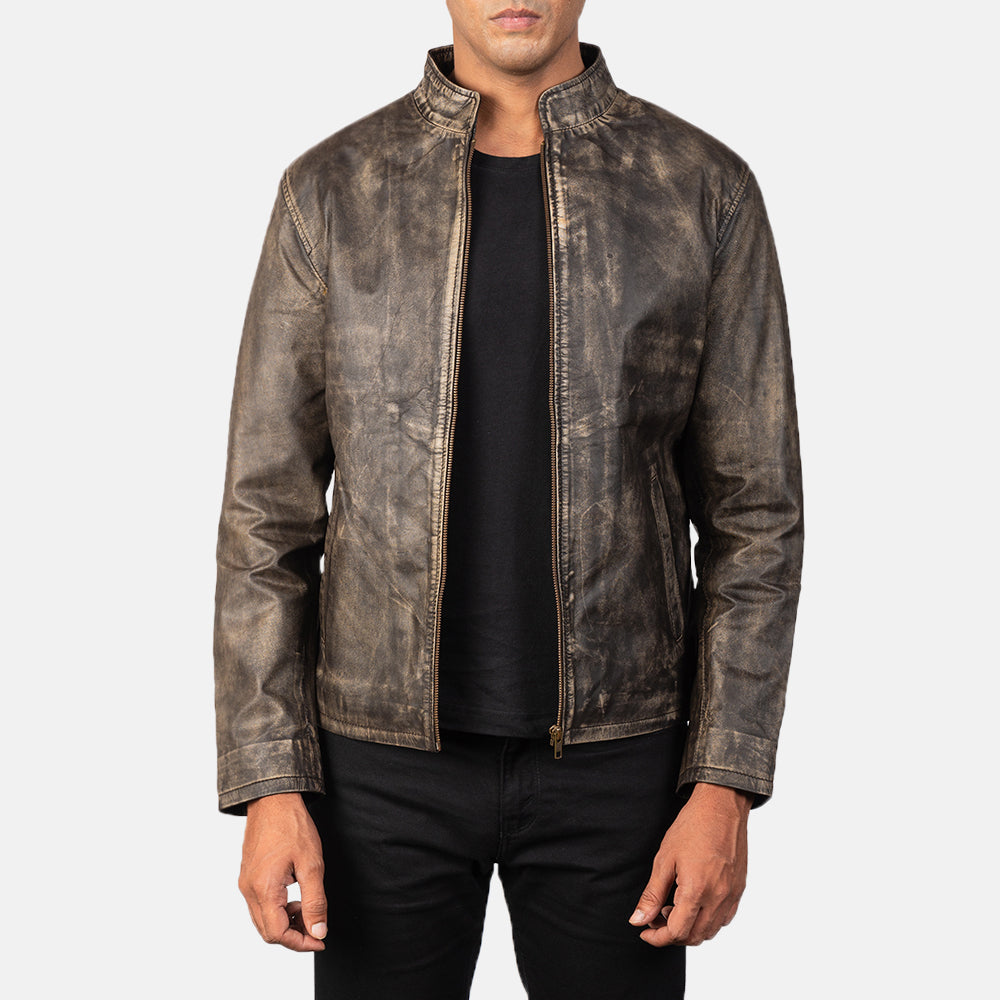 Alex Leren Bikerjack voor Heren – alternate product view 1