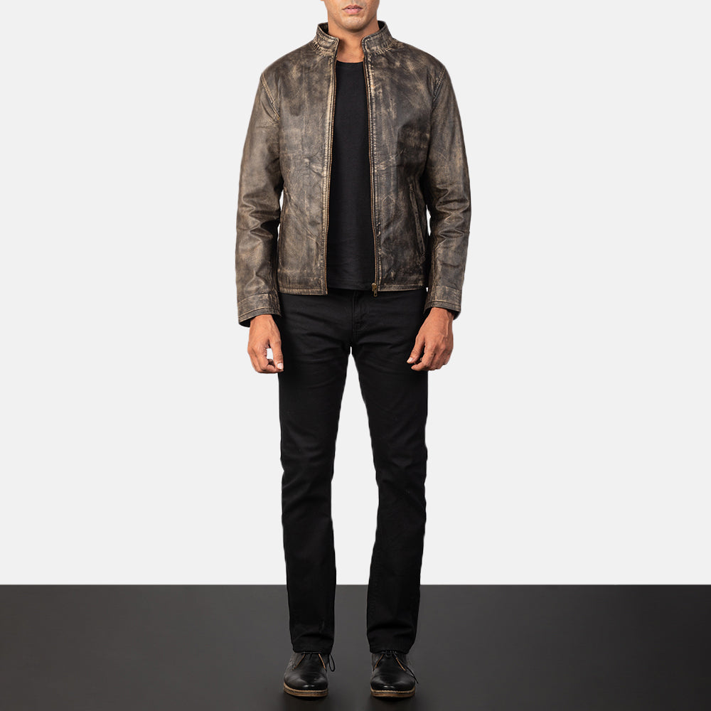 Alex Leren Bikerjack voor Heren – alternate product view 3