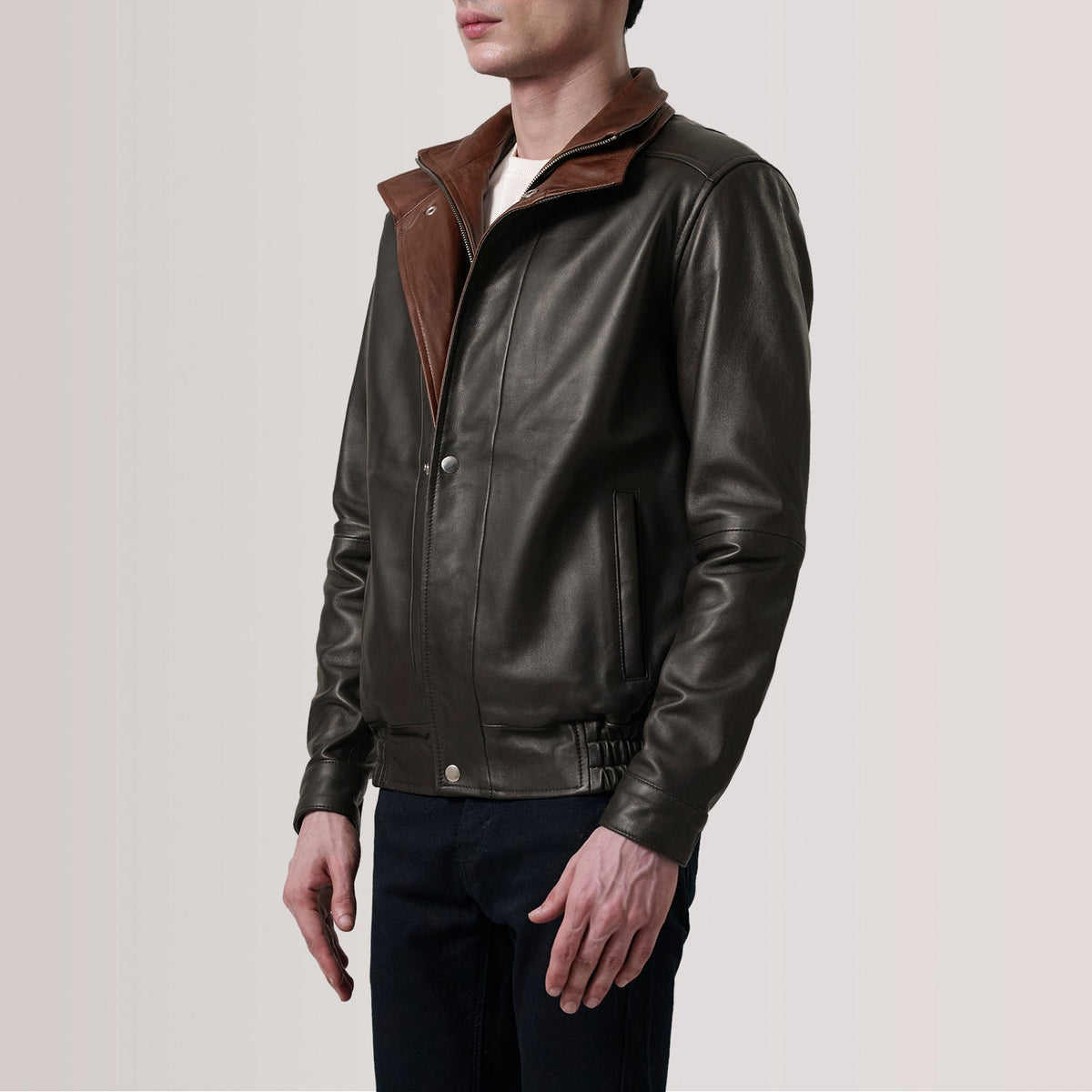 Alfred Leren Bomberjack voor Heren – alternate product view 3
