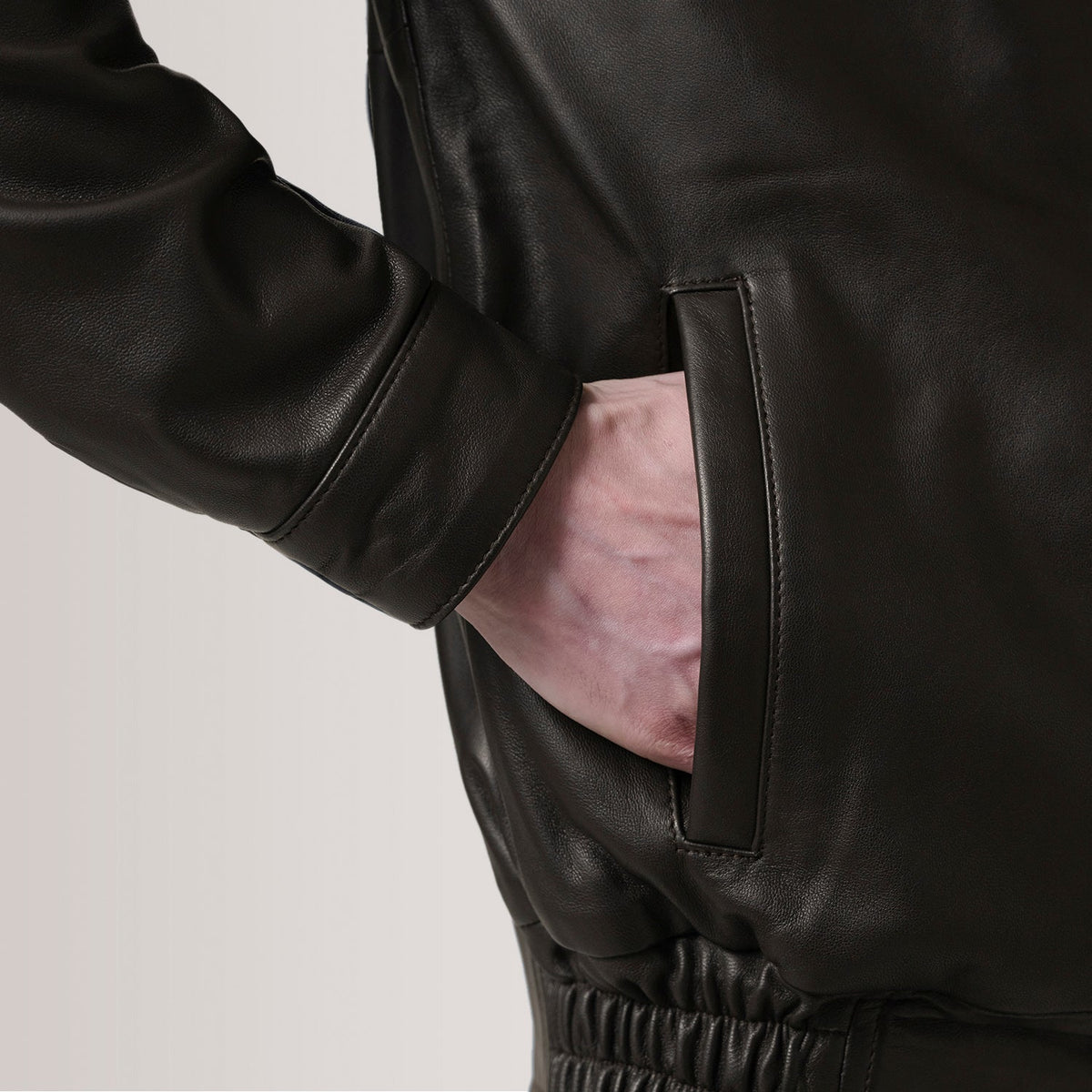 Alfred Leren Bomberjack voor Heren – alternate product view 6