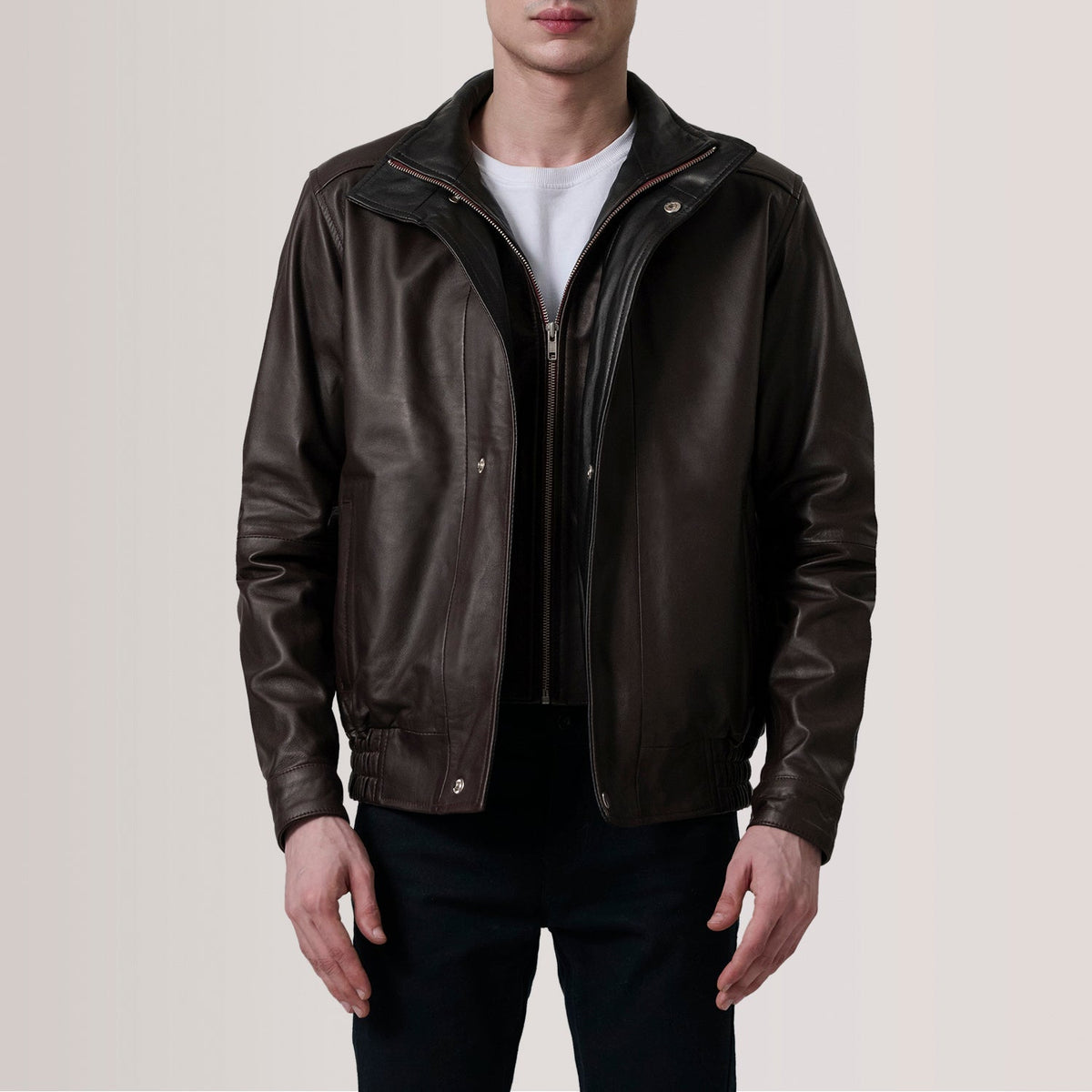 Alfred Leren Bomberjack voor Heren – alternate product view 1
