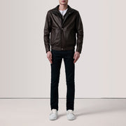 Alfred Leren Bomberjack voor Heren – alternate product view 2