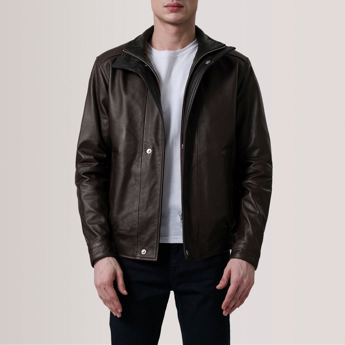 Alfred Leren Bomberjack voor Heren – alternate product view 6