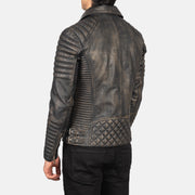 Armand Groen Leren Bikerjack voor Heren – alternate product view 6