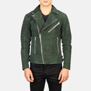 Armand Groen Leren Bikerjack voor Heren – alternate product view 1