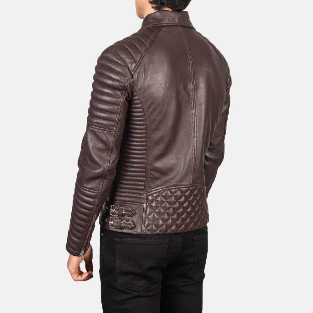Armand Groen Leren Bikerjack voor Heren – alternate product view 5