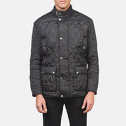 Close-Up Detail of Belted Band &amp; Button Hardware on Men's Barry Gewatteerd Zwart Windbreaker Leren Jas voor Heren