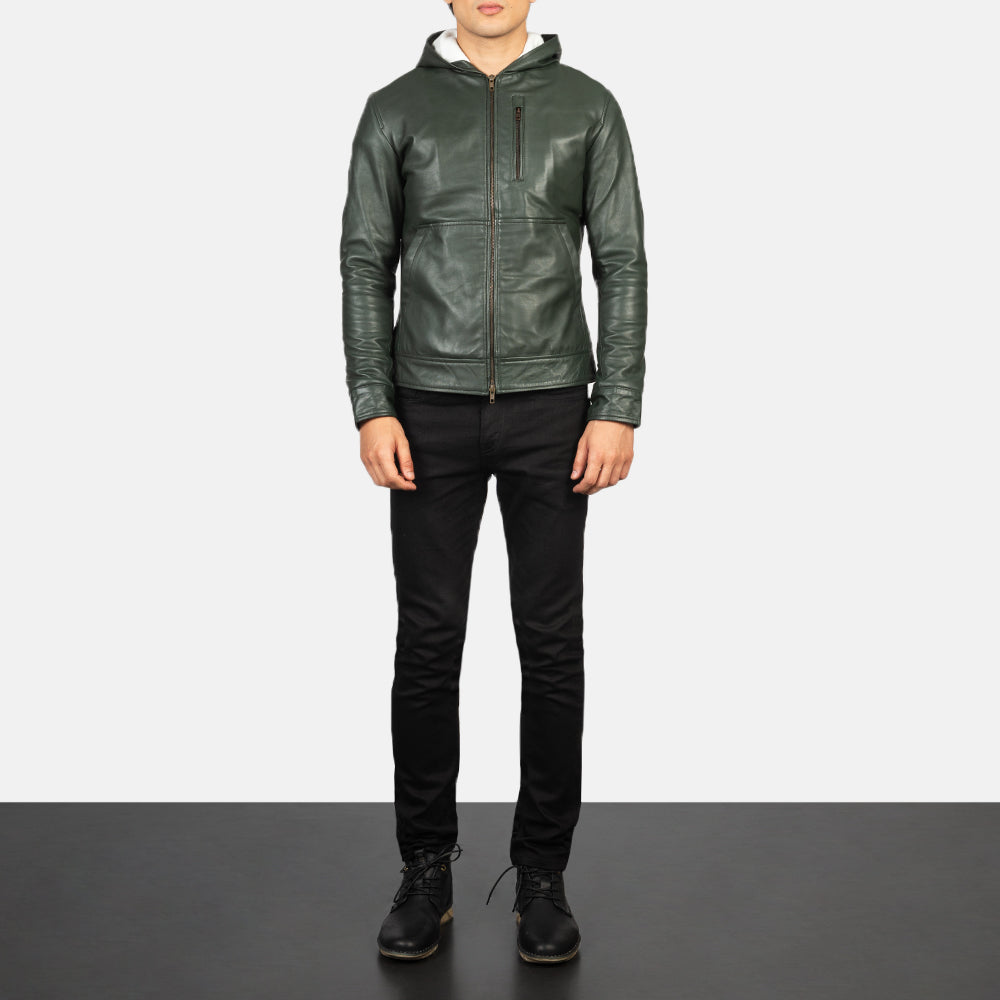 Baston Leren Bomberjack voor Heren – alternate product view 3