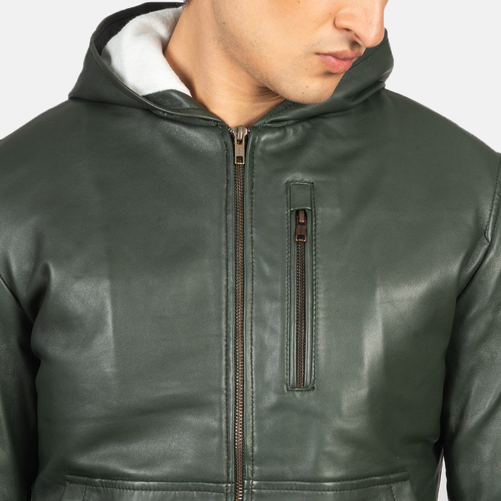 Baston Leren Bomberjack voor Heren – alternate product view 6