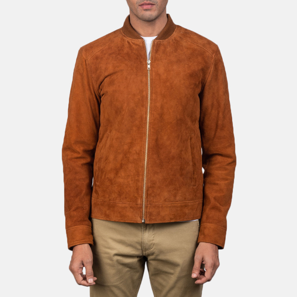 Blain Bruin Leren Bomberjack voor Heren – alternate product view 3
