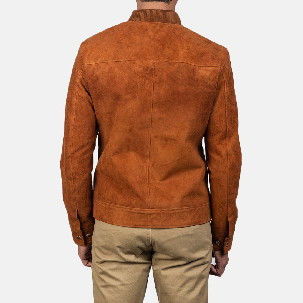 Blain Bruin Leren Bomberjack voor Heren – alternate product view 5