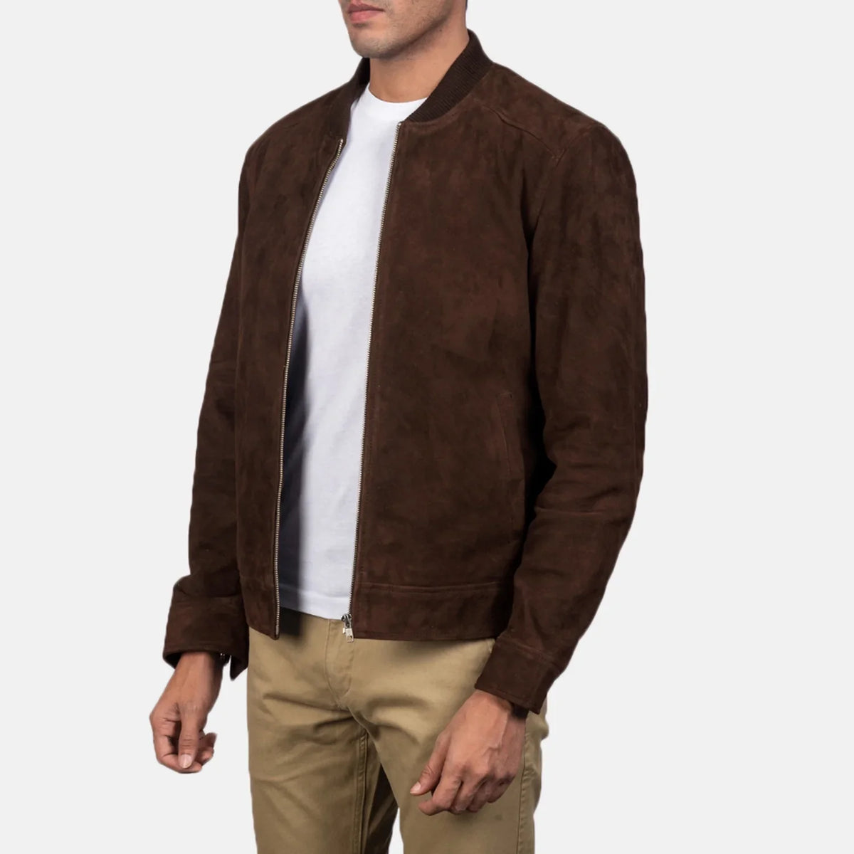 Blain Bruin Leren Bomberjack voor Heren – alternate product view 2