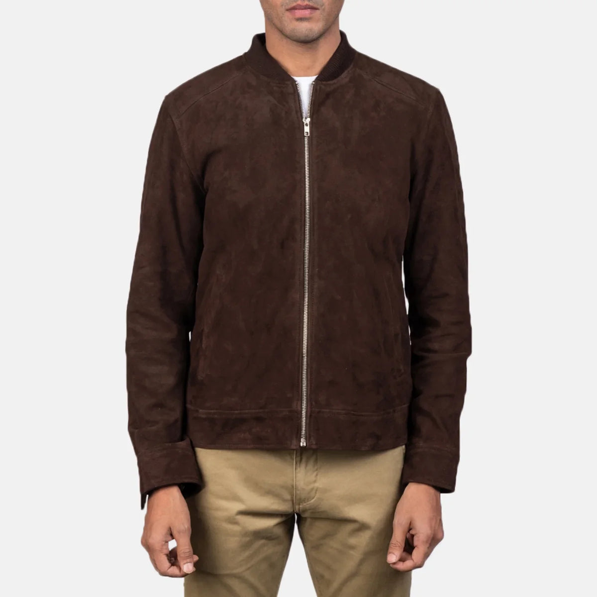 Blain Bruin Leren Bomberjack voor Heren – alternate product view 4