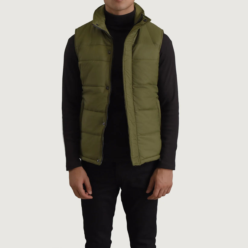 Bryan Groen Gewatteerde bodywarmer voor Heren