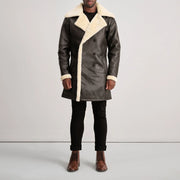 
Charles Leren Jas Bruin Shearling Leren Jas voor Heren – alternate product view 3
