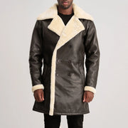 
Charles Leren Jas Bruin Shearling Leren Jas voor Heren – alternate product view 4
