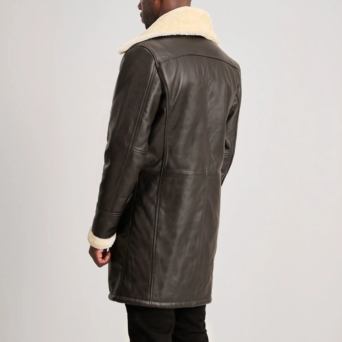 
Charles Leren Jas Bruin Shearling Leren Jas voor Heren – alternate product view 5