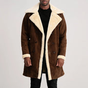 
Charles Leren Jas Bruin Shearling Leren Jas voor Heren – alternate product view 1