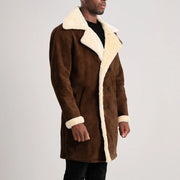 
Charles Leren Jas Bruin Shearling Leren Jas voor Heren – alternate product view 2