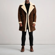 
Charles Leren Jas Bruin Shearling Leren Jas voor Heren – alternate product view 3