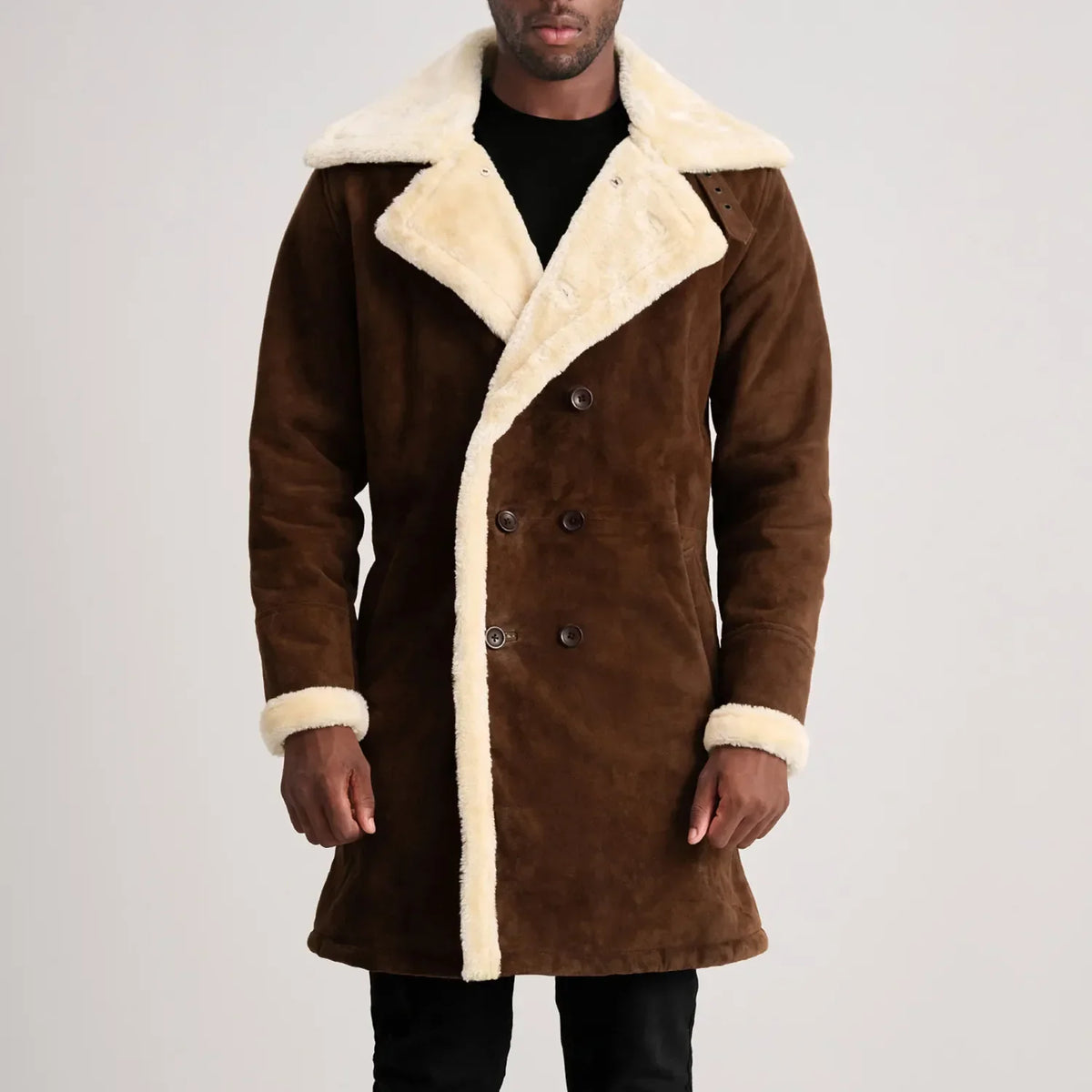 
Charles Leren Jas Bruin Shearling Leren Jas voor Heren – alternate product view 4