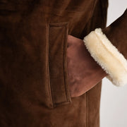 
Charles Leren Jas Bruin Shearling Leren Jas voor Heren – alternate product view 6