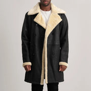 
Charles Leren Jas Bruin Shearling Leren Jas voor Heren – alternate product view 1